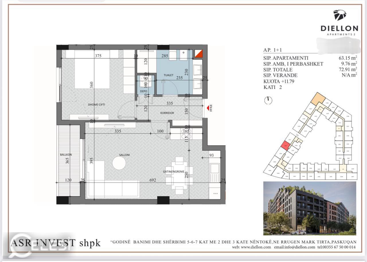 Apartament 1+1 në shitje, PASKUQAN — foto 5