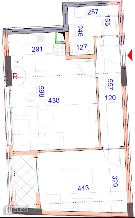 Apartament 1+1 me qira, Prane Universitet Beder — foto 6